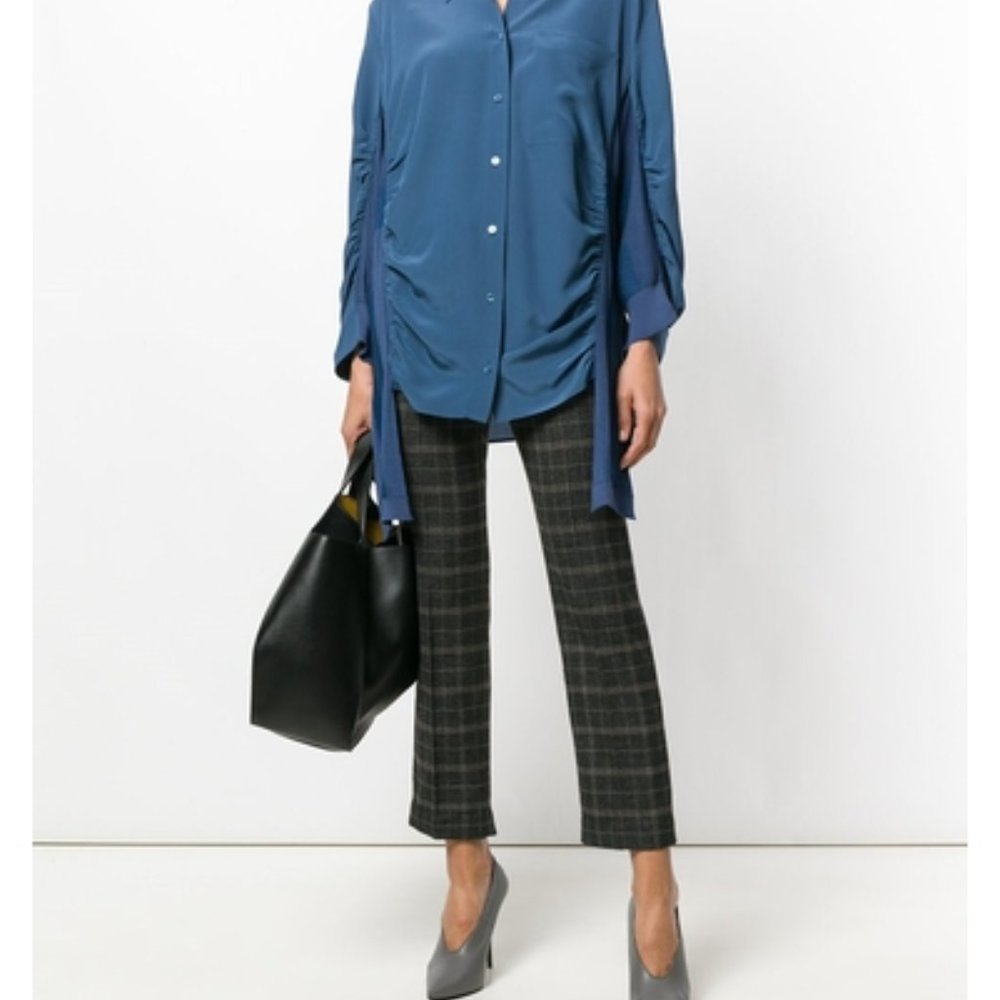 BNW STELLA MCCARTNEY Button Down Silk Ruched Shirt